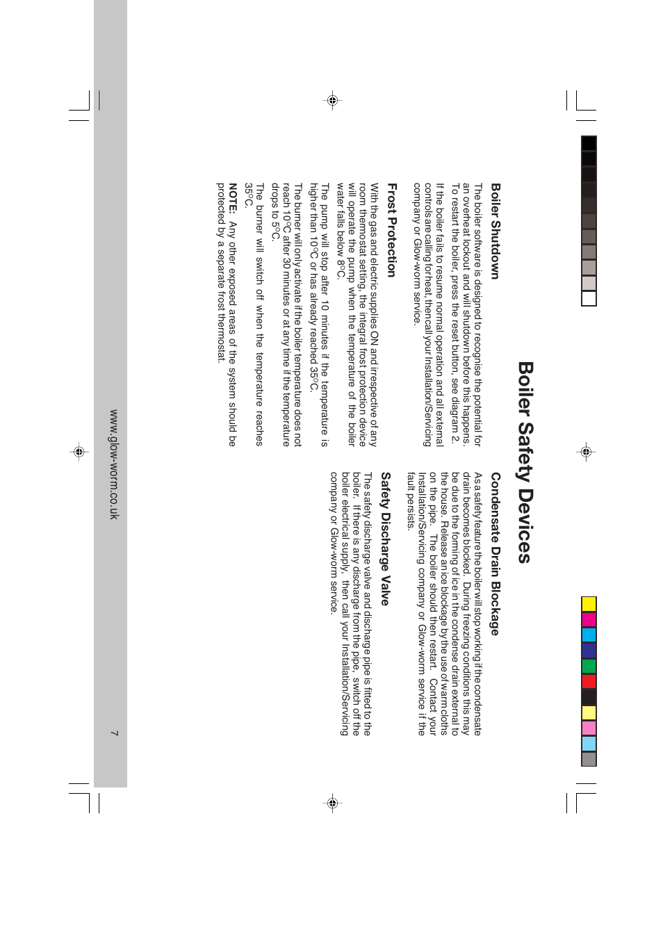 Boiler safety devices | Glowworm Lighting ULTRACOM CXI User Manual | Page 7 / 16