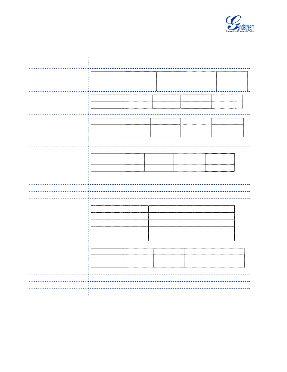 Table 6: gxp hardware specifications | Grandstream Networks ENTERPRISE GXP2020 User Manual | Page 10 / 44