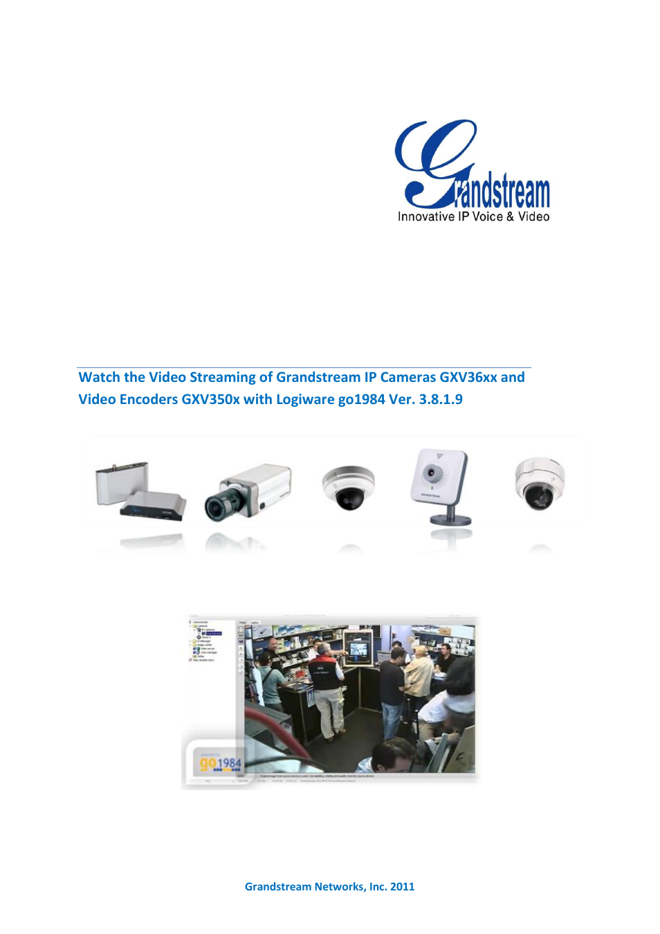 Grandstream Networks GXV350X User Manual | 4 pages