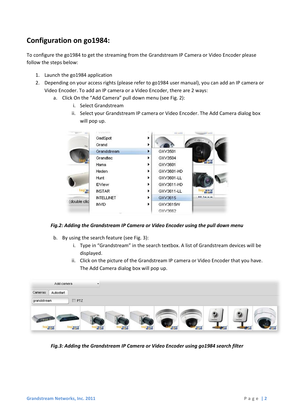 Configuration on go1984 | Grandstream Networks GXV350X User Manual | Page 3 / 4