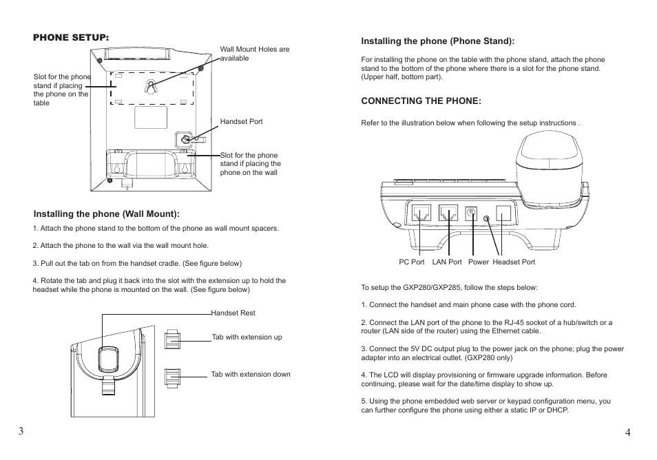 Grandstream Networks GXP285 User Manual | Page 3 / 19