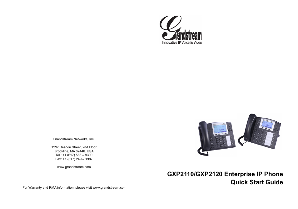 Grandstream Networks GXP2110 User Manual | 27 pages