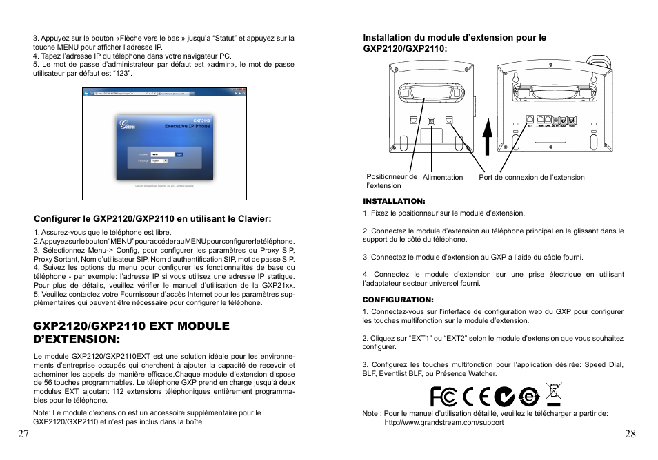 Grandstream Networks GXP2110 User Manual | Page 16 / 27