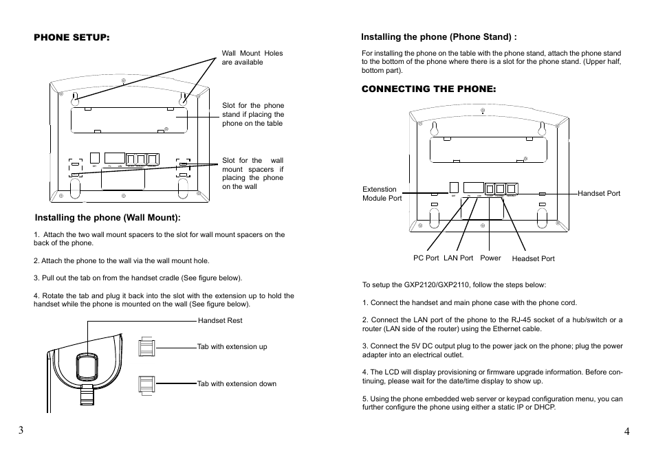 Grandstream Networks GXP2110 User Manual | Page 4 / 27