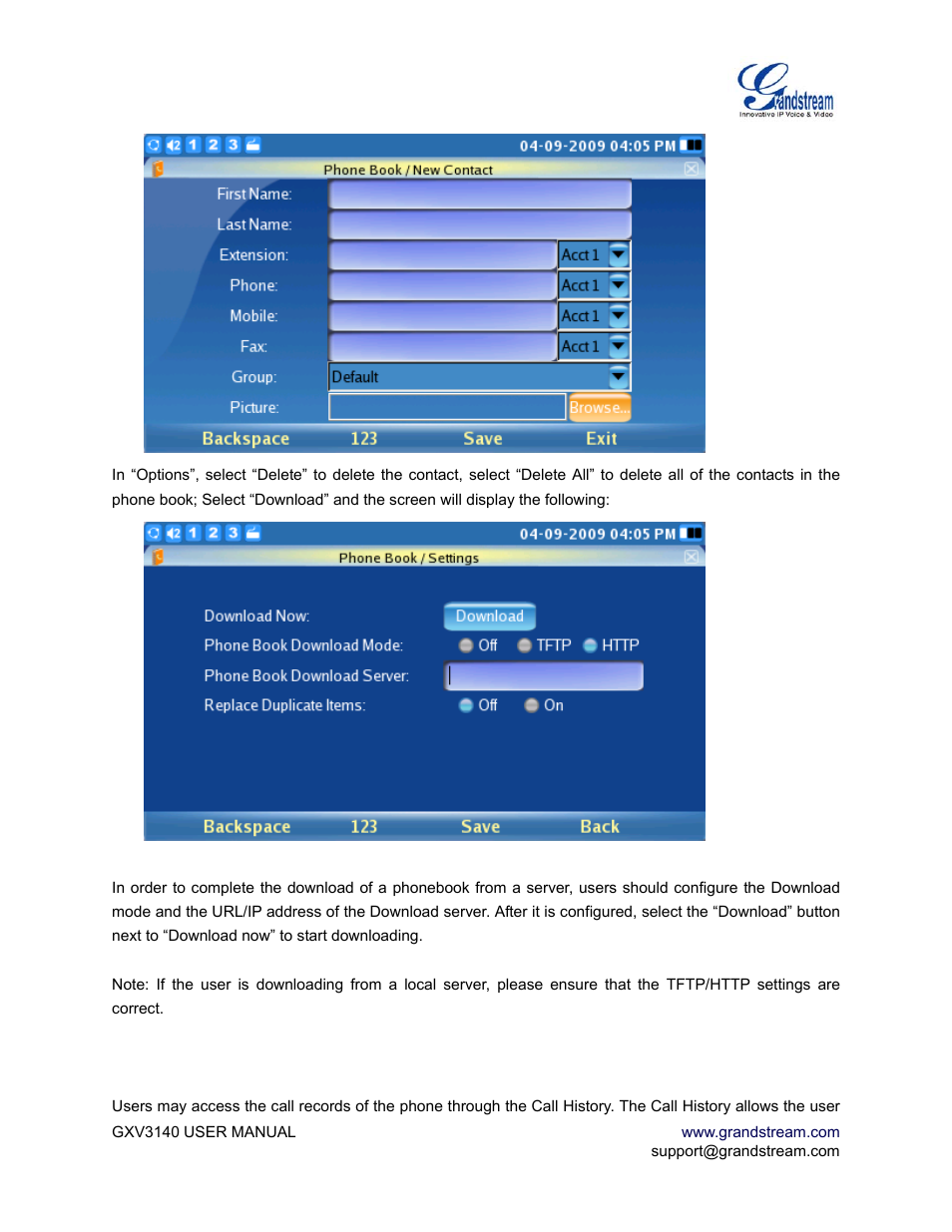 Messages | Grandstream Networks GXV3140 User Manual | Page 43 / 81
