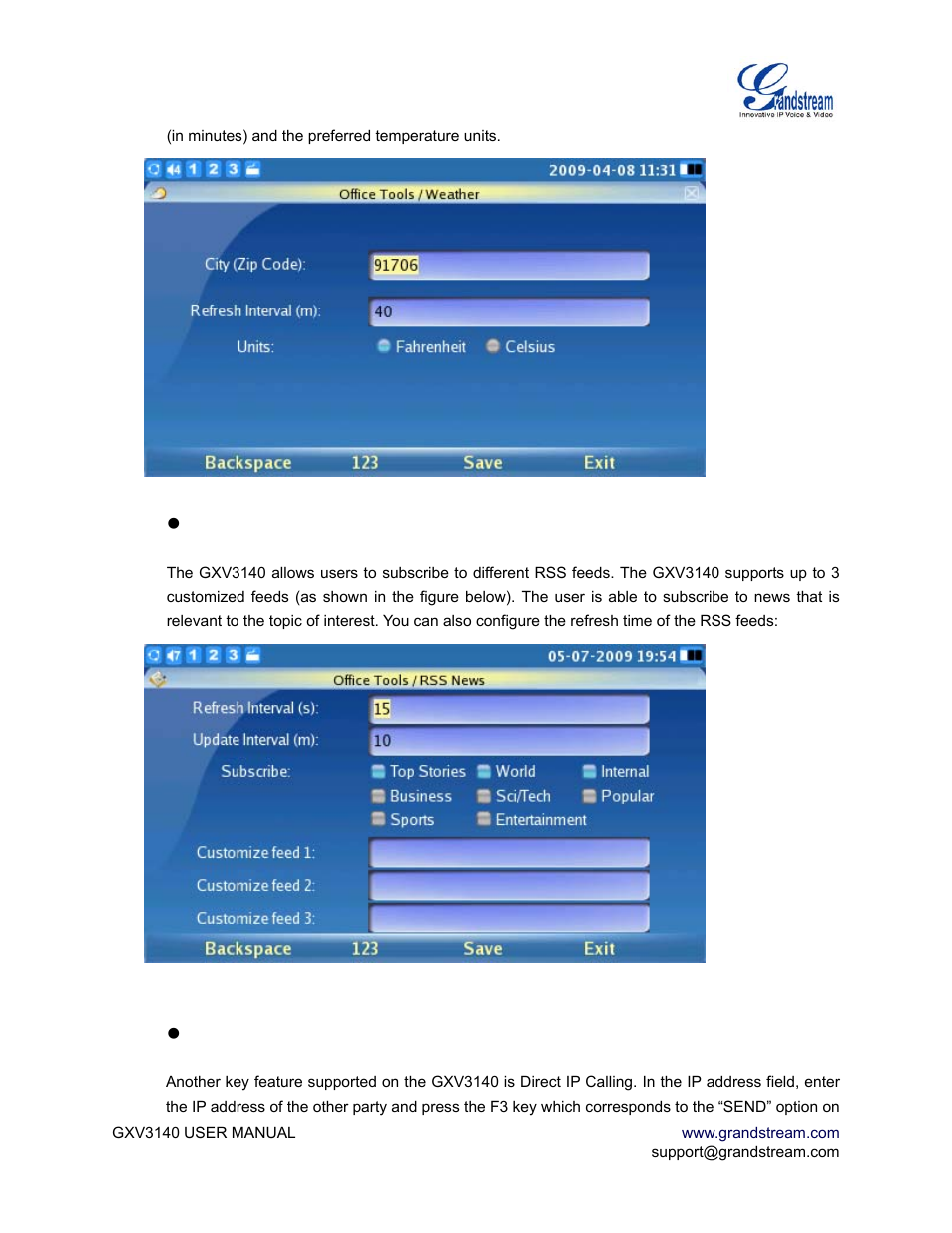 Grandstream Networks GXV3140 User Manual | Page 61 / 81