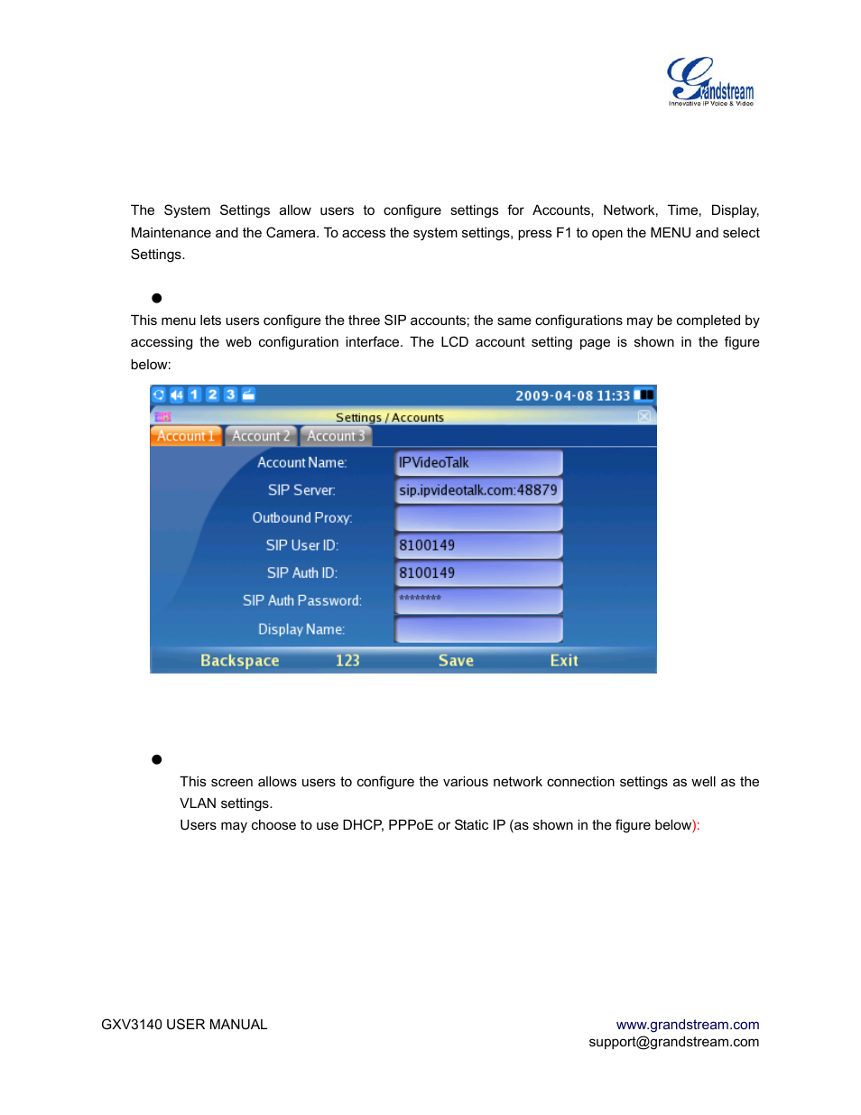 Grandstream Networks GXV3140 User Manual | Page 65 / 81