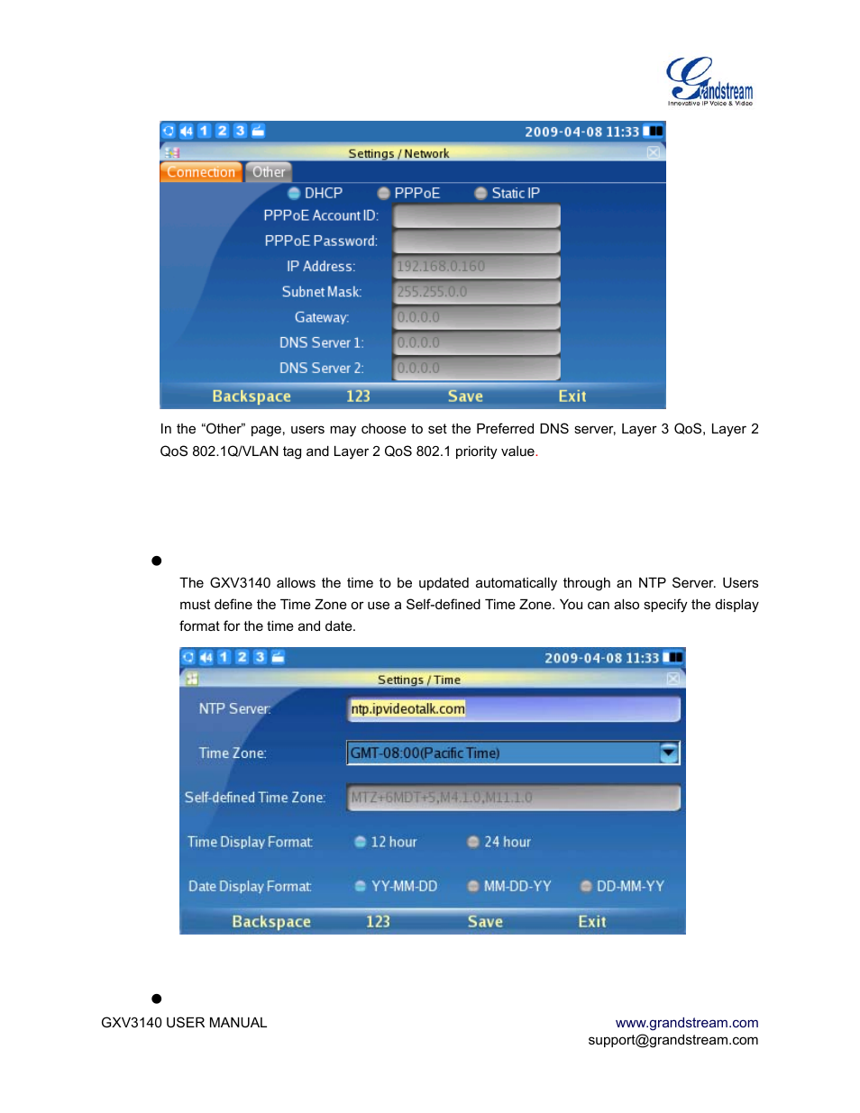 Grandstream Networks GXV3140 User Manual | Page 66 / 81