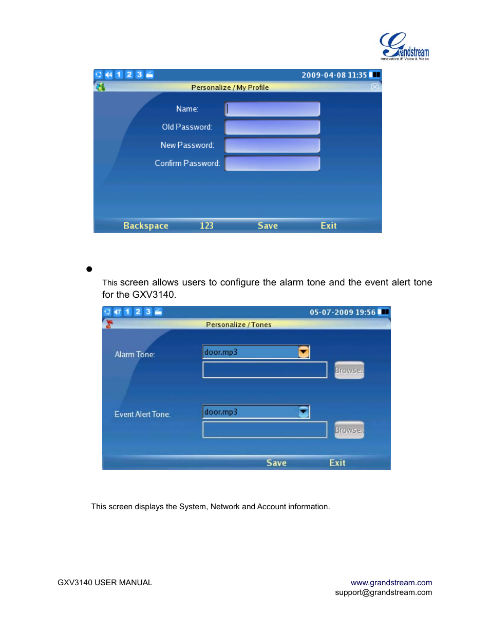 Grandstream Networks GXV3140 User Manual | Page 72 / 81