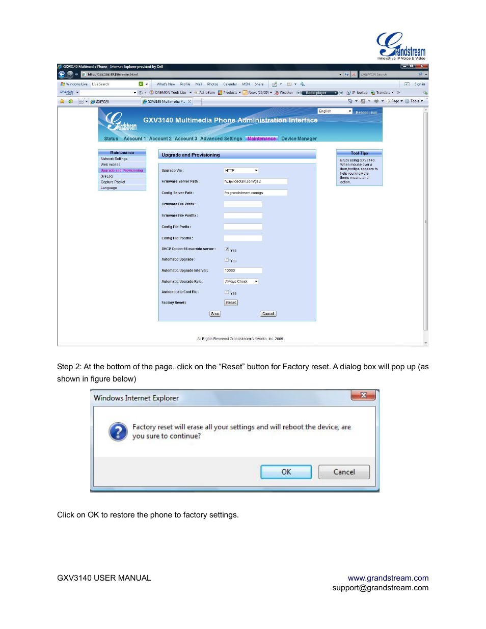 Grandstream Networks GXV3140 User Manual | Page 80 / 81