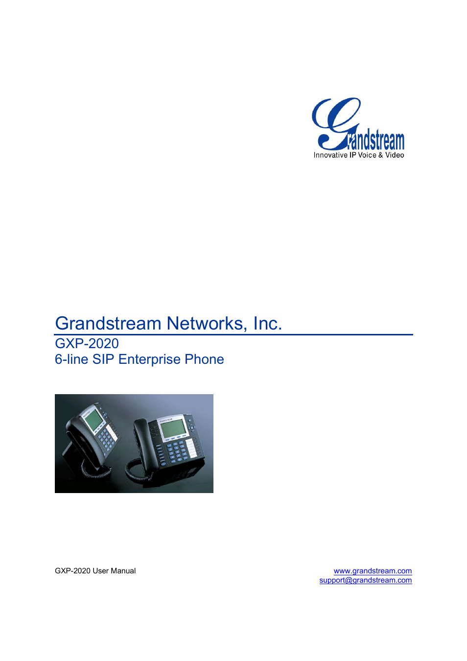 Grandstream Networks GXP-2020 User Manual | 33 pages