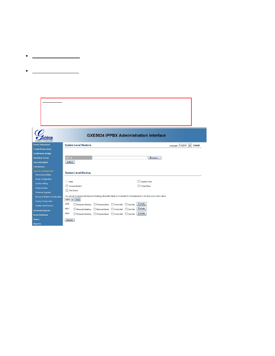 Grandstream Networks GXE502X User Manual | Page 43 / 61