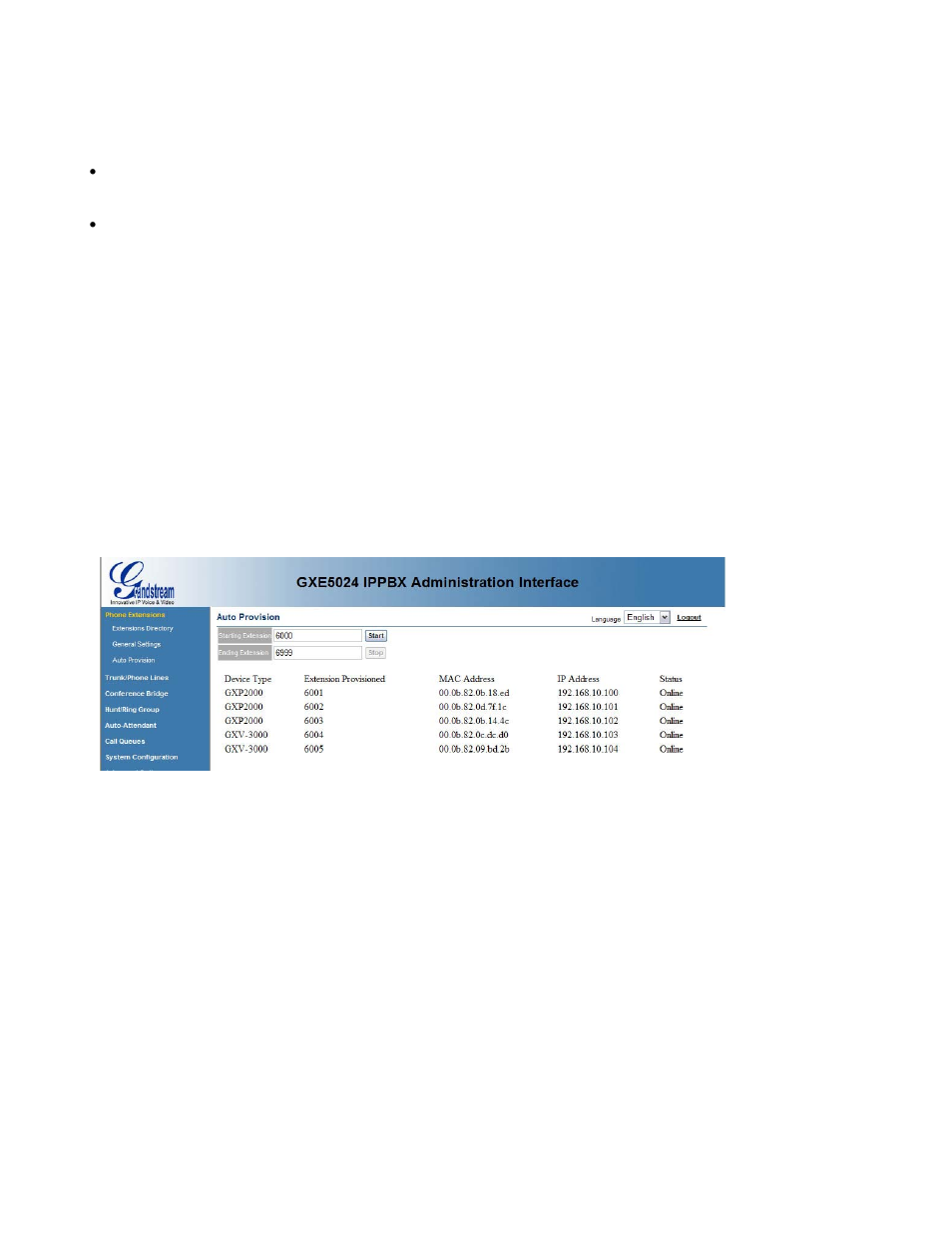 Trunk configuration | Grandstream Networks GXE502X User Manual | Page 7 / 61