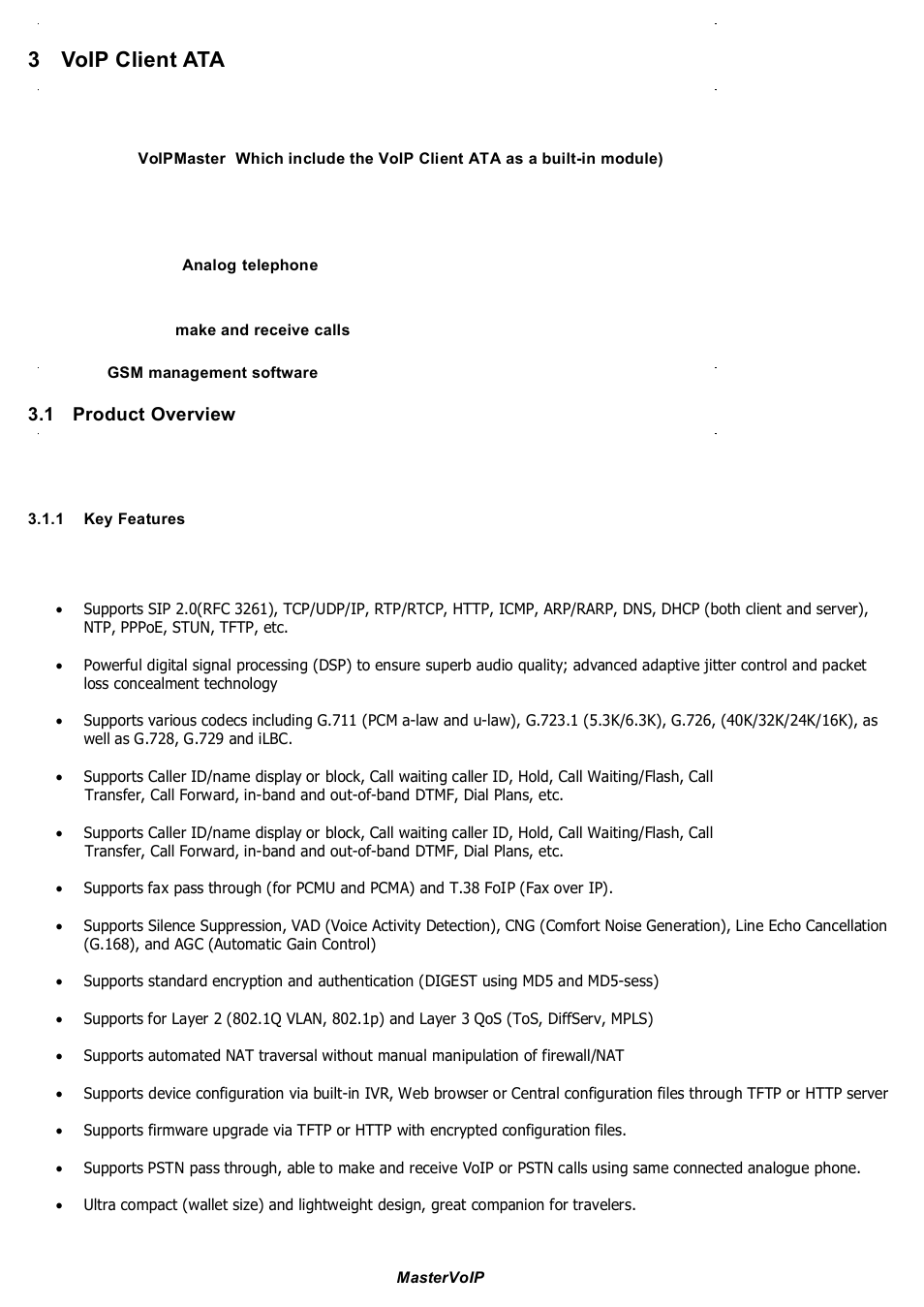 3 voip client ata | Grandstream Networks GSM gateway User Manual | Page 8 / 42