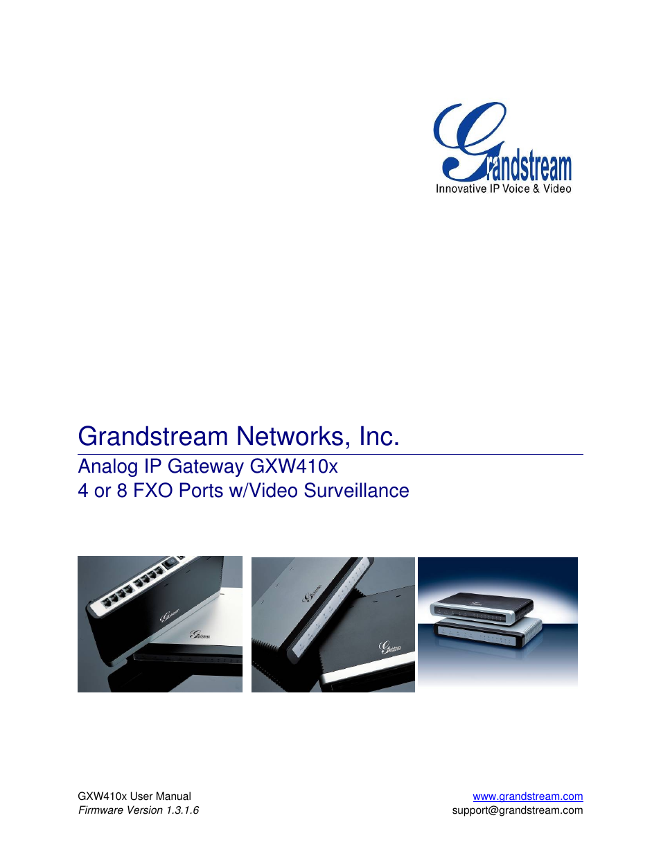 Grandstream Networks GXW410X User Manual | 36 pages