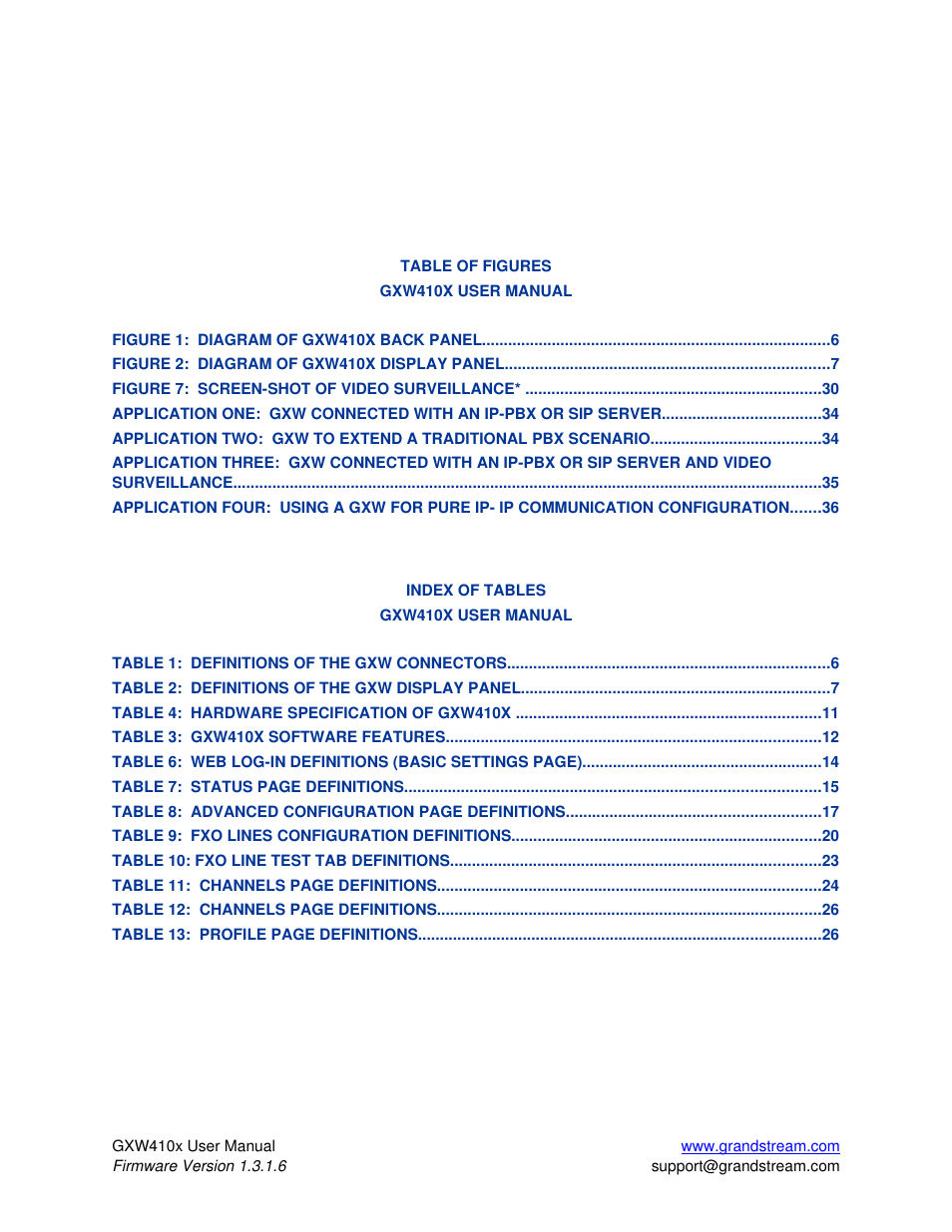 Grandstream Networks GXW410X User Manual | Page 3 / 36