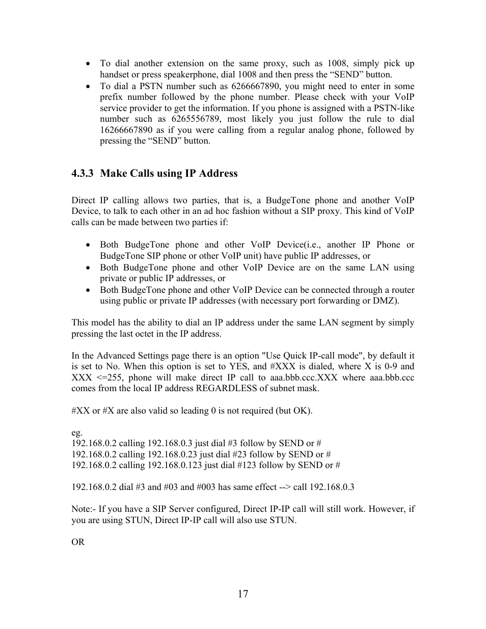 Grandstream Networks Grandstream BudgeTone 200 User Manual | Page 17 / 54