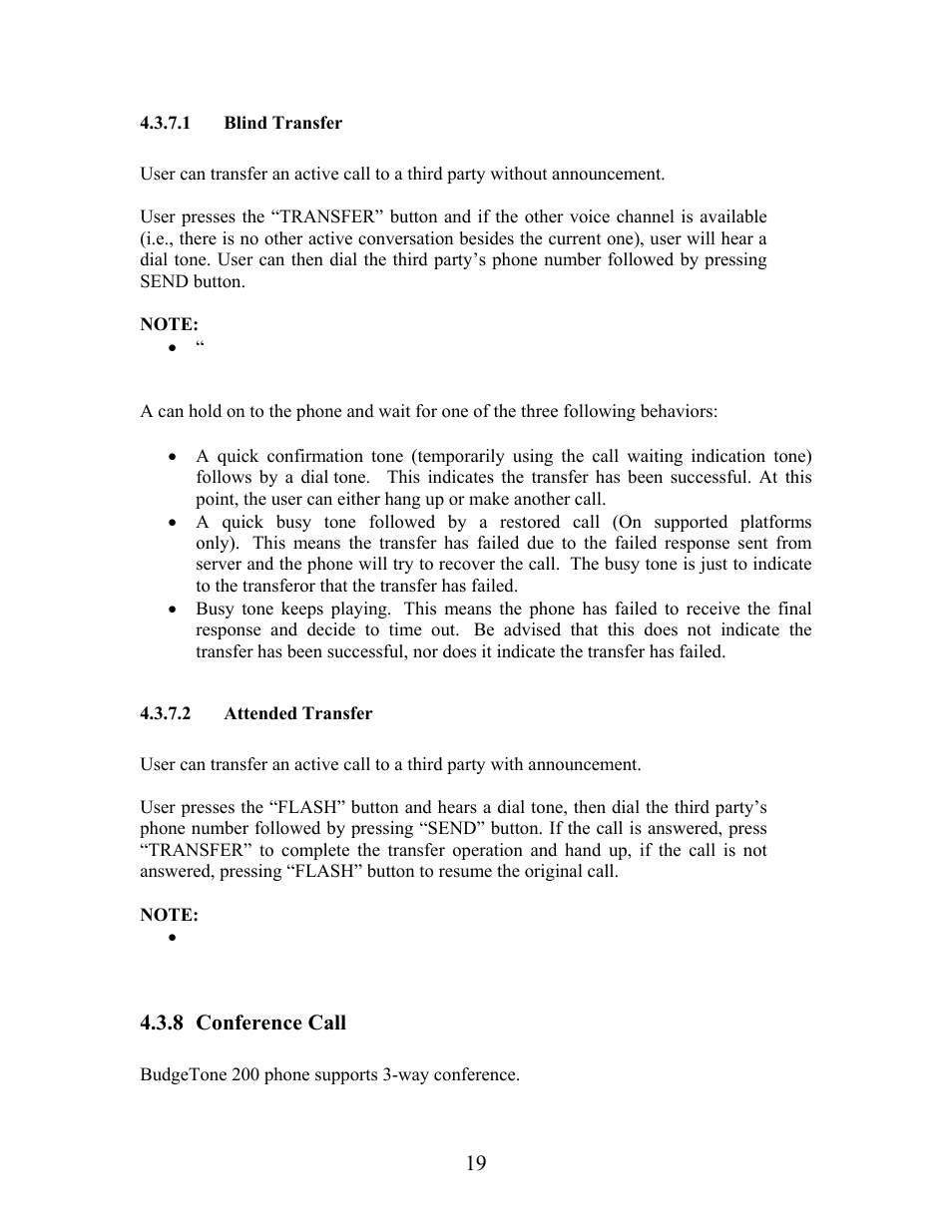 Grandstream Networks Grandstream BudgeTone 200 User Manual | Page 19 / 54