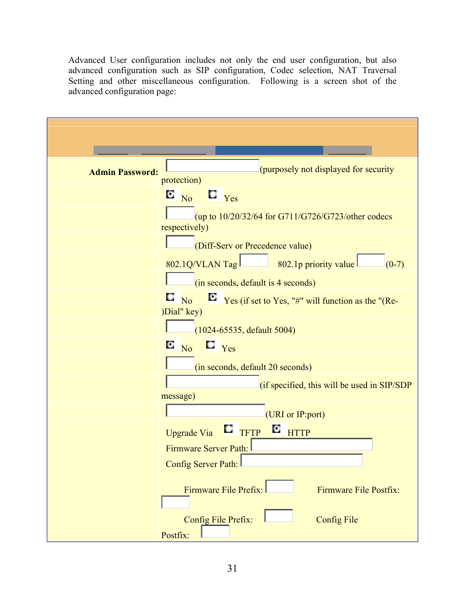 Grandstream Networks Grandstream BudgeTone 200 User Manual | Page 31 / 54