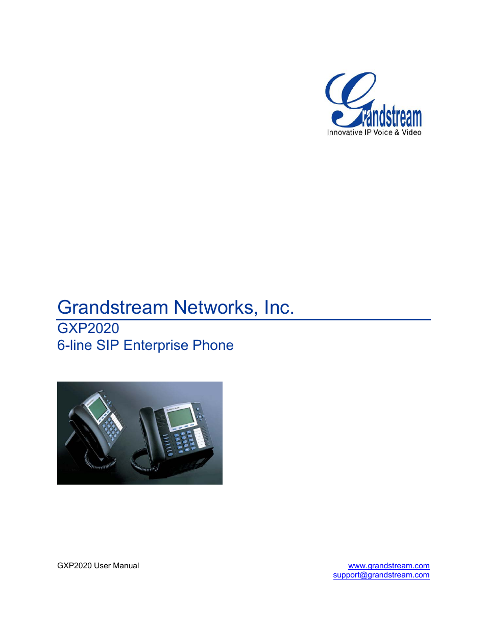 Grandstream Networks ADAPTER GXP2020 User Manual | 32 pages