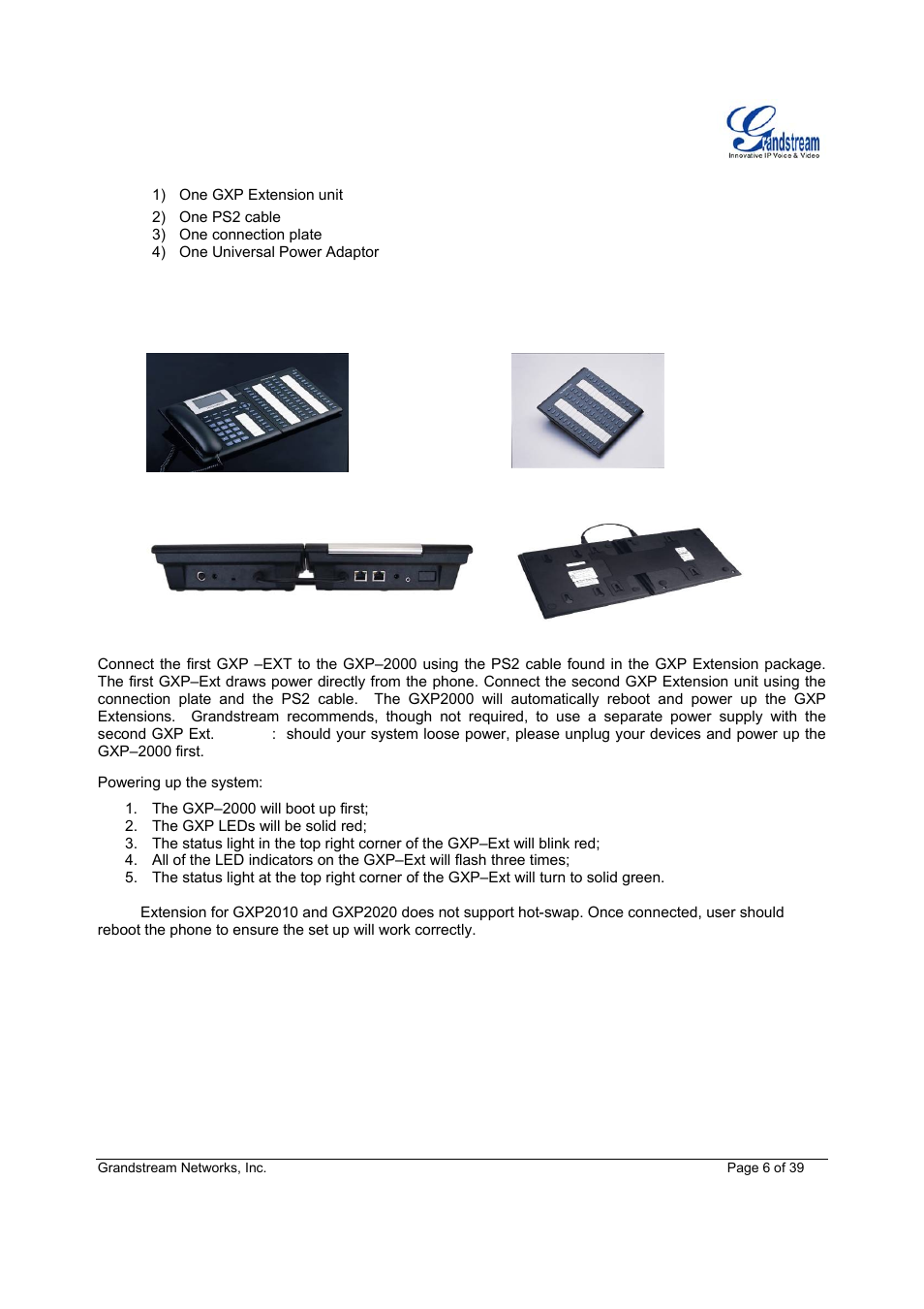 Grandstream Networks Grandstream GXP-1200 User Manual | Page 6 / 39