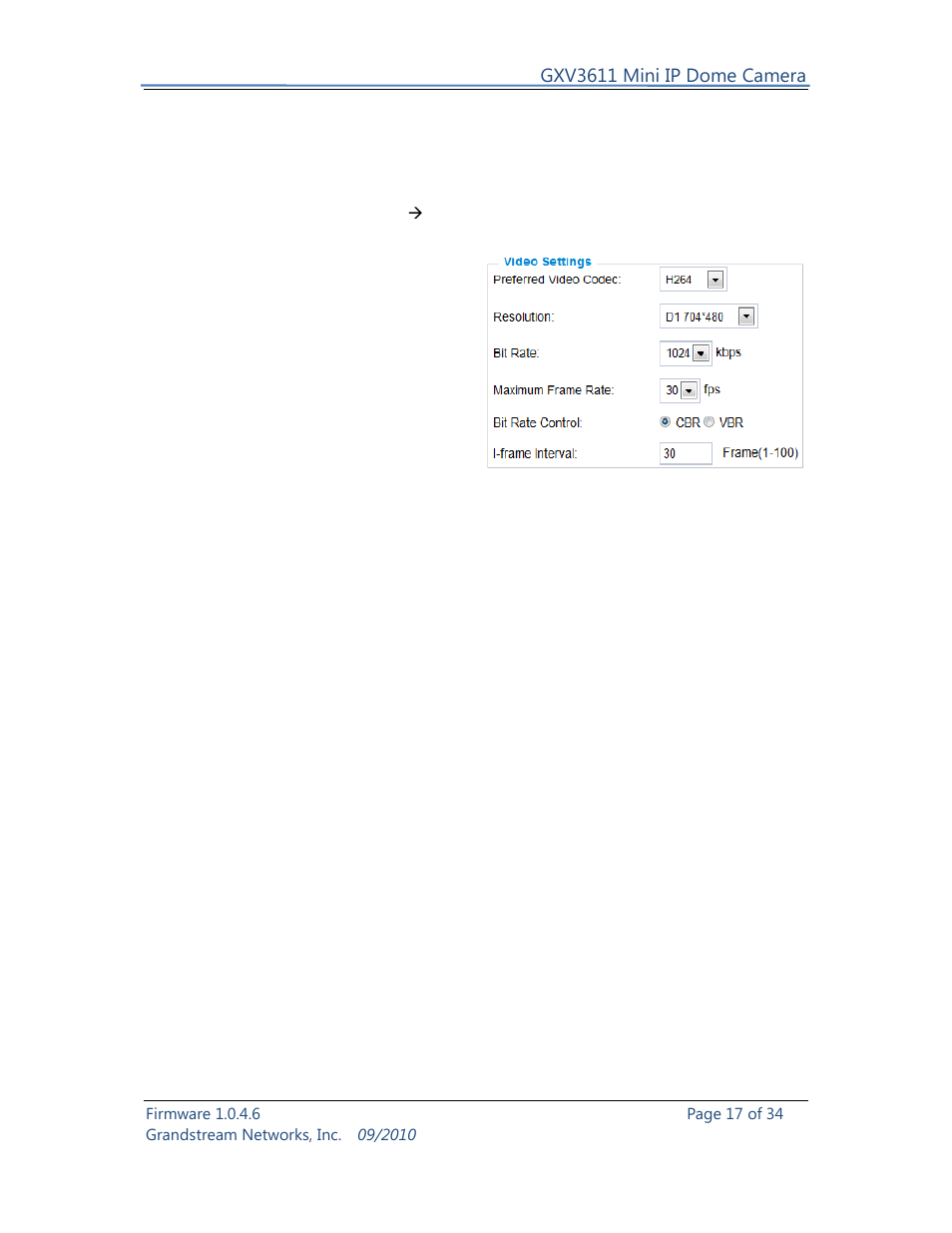 Grandstream Networks GXV3611 User Manual | Page 17 / 34