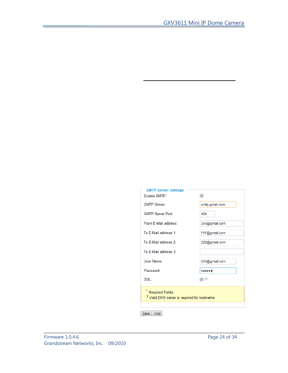 Grandstream Networks GXV3611 User Manual | Page 24 / 34
