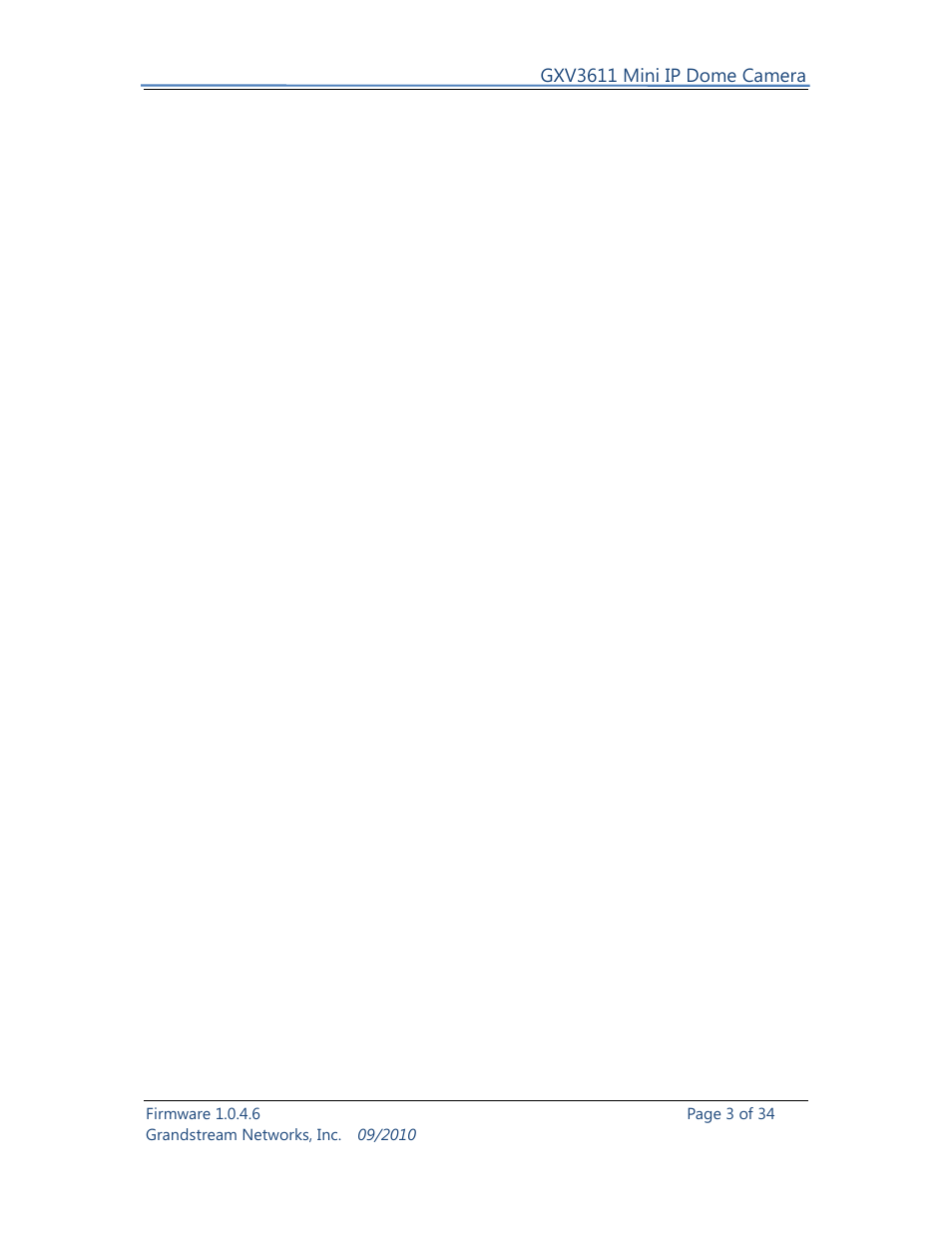 Grandstream Networks GXV3611 User Manual | Page 3 / 34