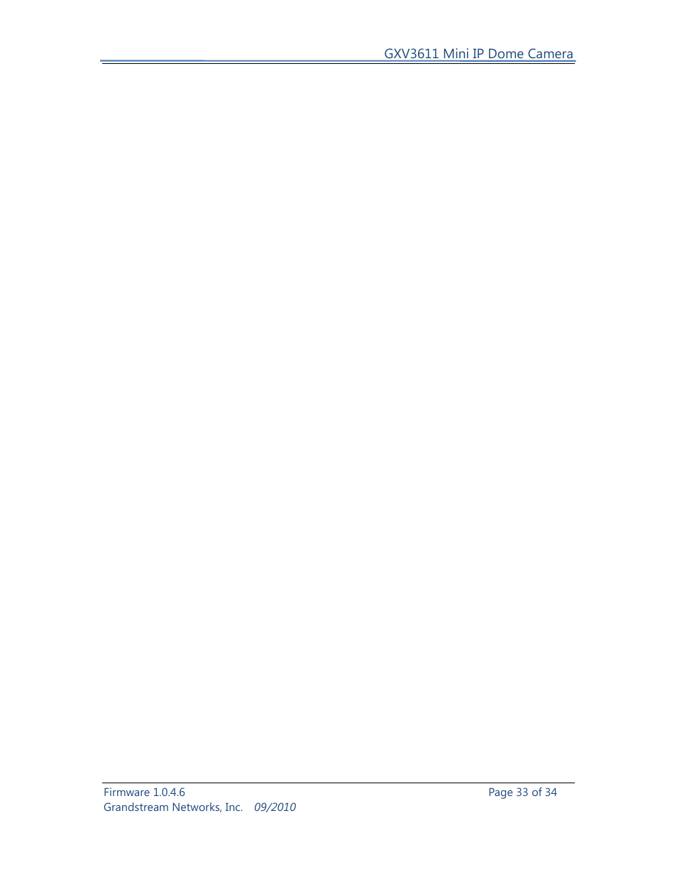 Grandstream Networks GXV3611 User Manual | Page 33 / 34
