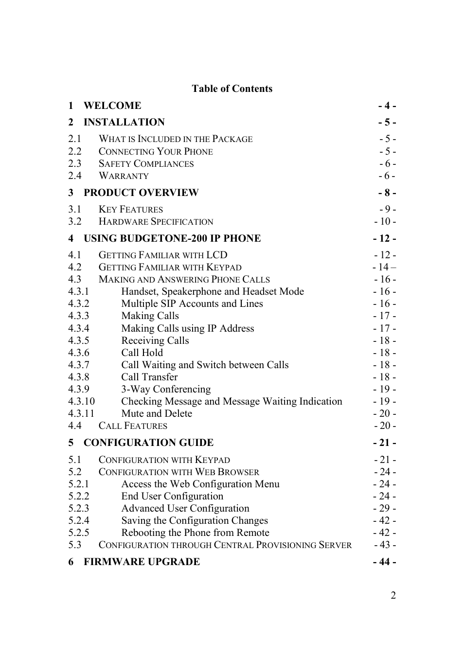 Grandstream Networks 200 Series User Manual | Page 2 / 53