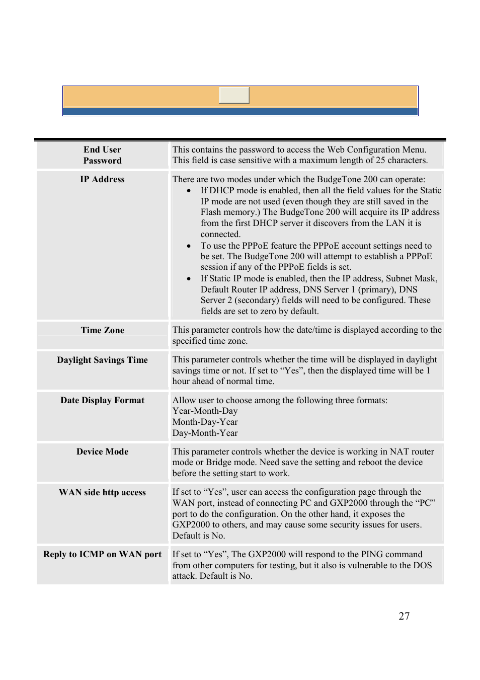 Grandstream Networks 200 Series User Manual | Page 27 / 53