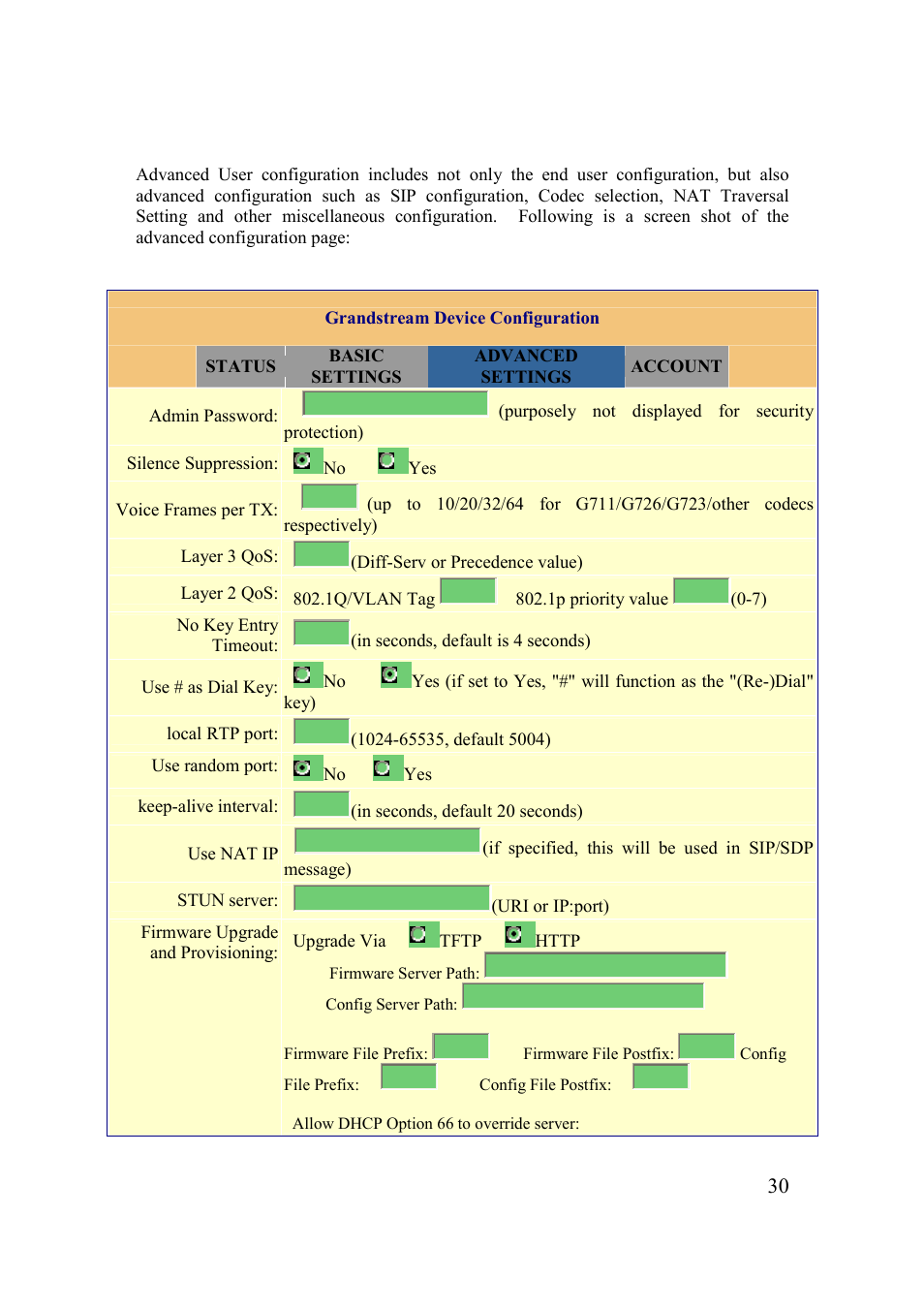 Grandstream Networks 200 Series User Manual | Page 30 / 53