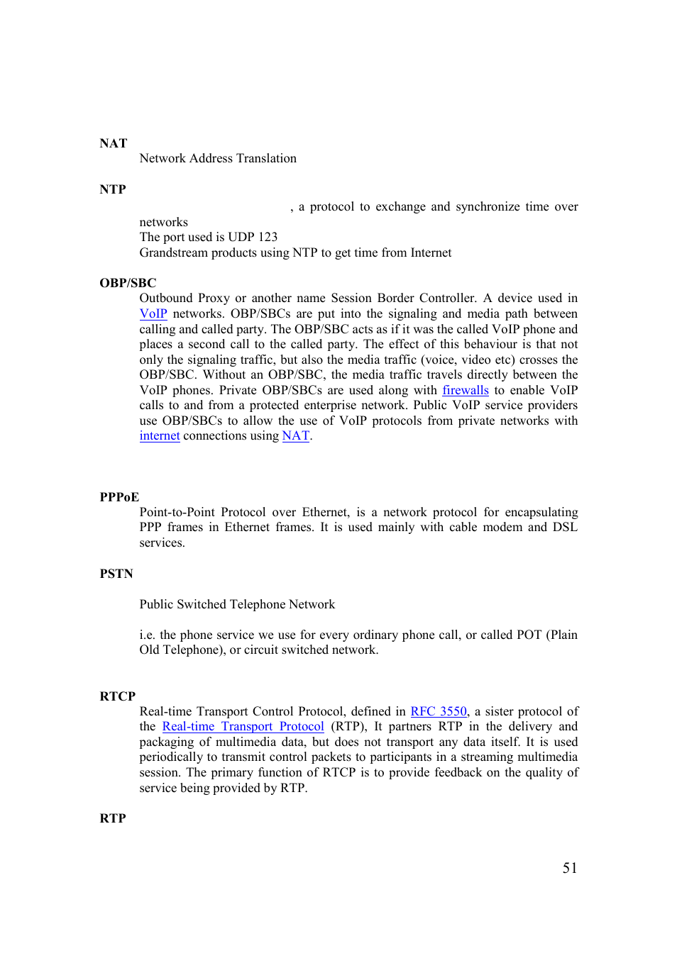 Grandstream Networks 200 Series User Manual | Page 51 / 53