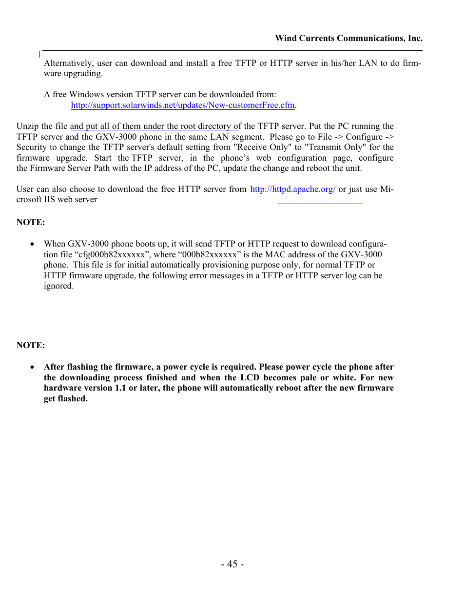 Grandstream Networks GXV-3000 User Manual | Page 45 / 62