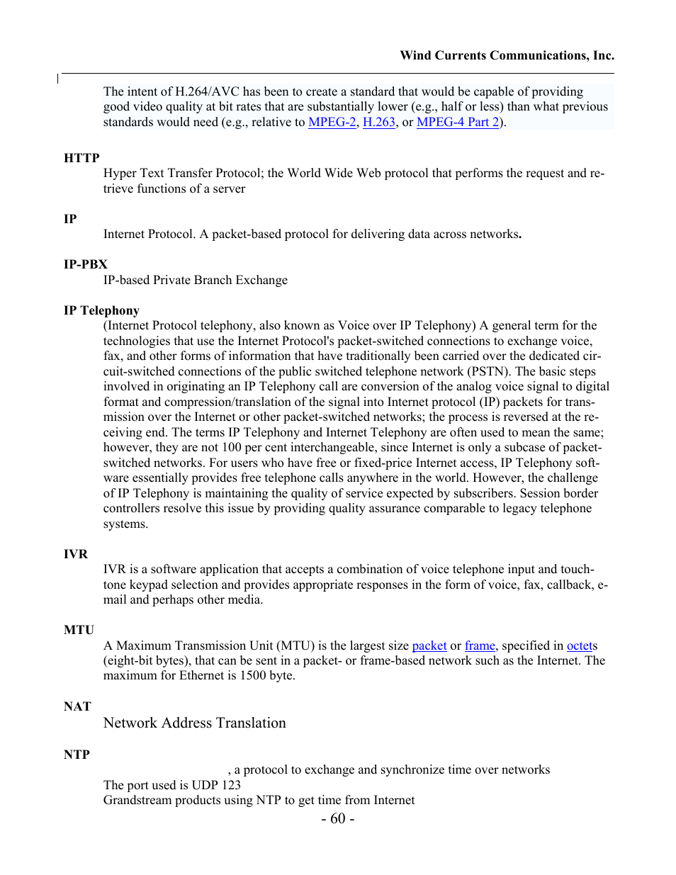 Grandstream Networks GXV-3000 User Manual | Page 60 / 62