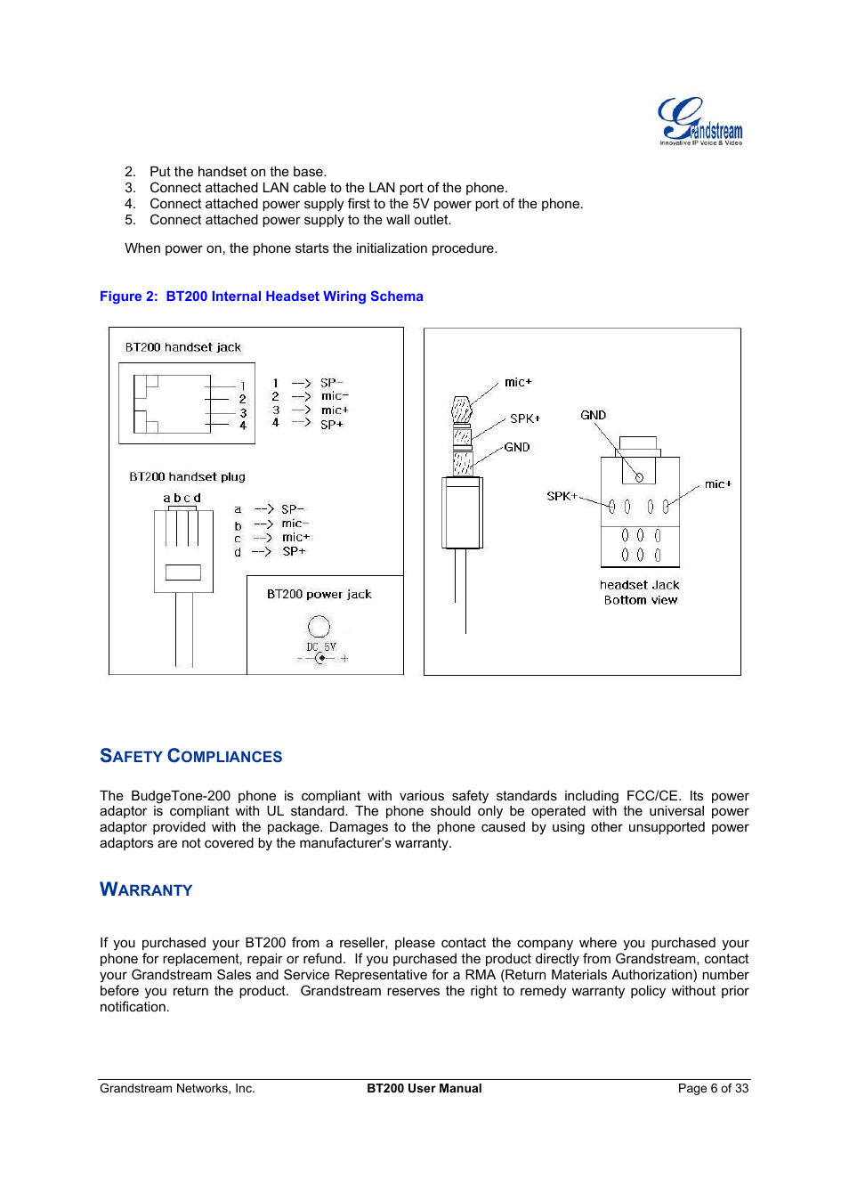 Grandstream Networks 200 User Manual | Page 6 / 33