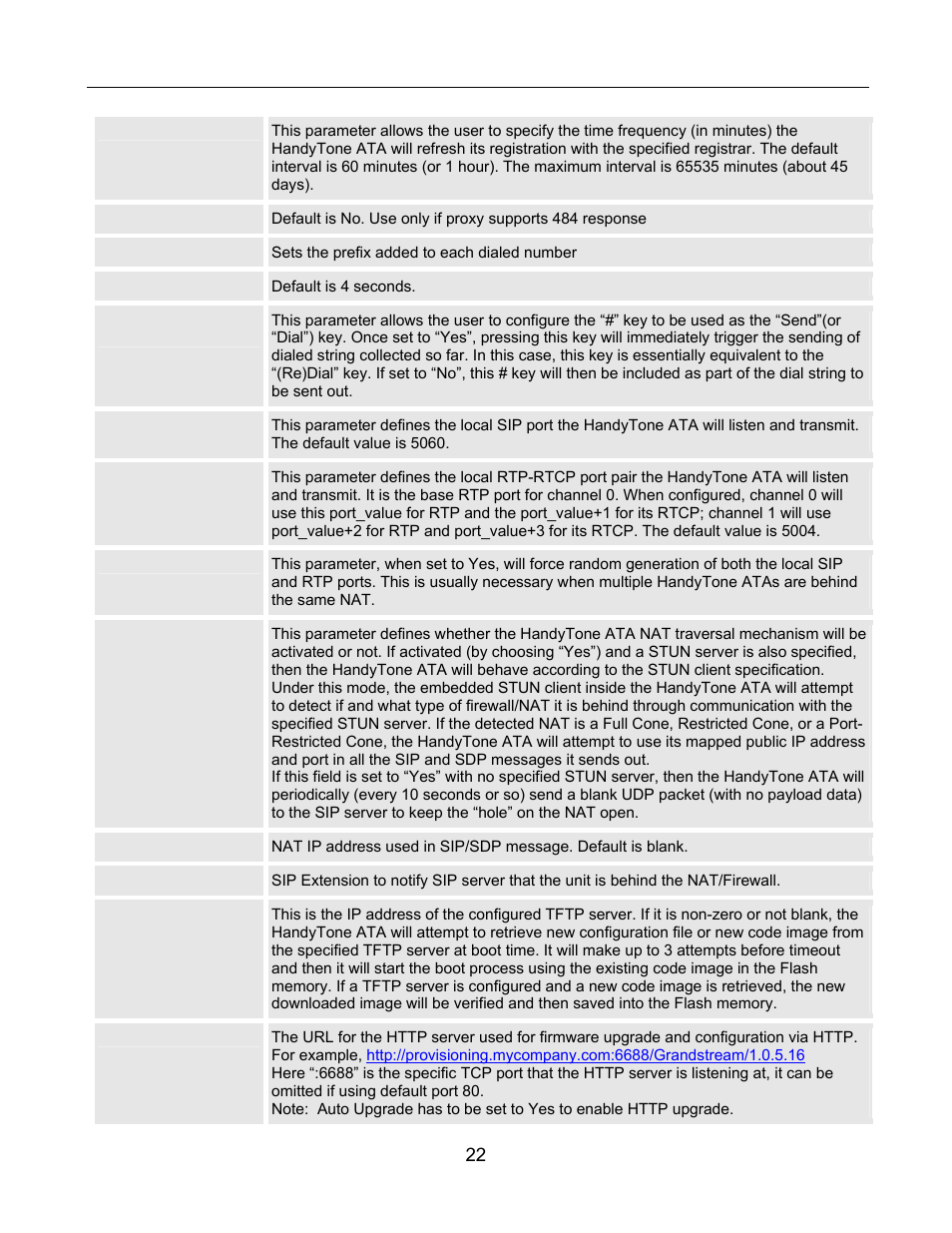 Grandstream Networks 486 User Manual | Page 22 / 28