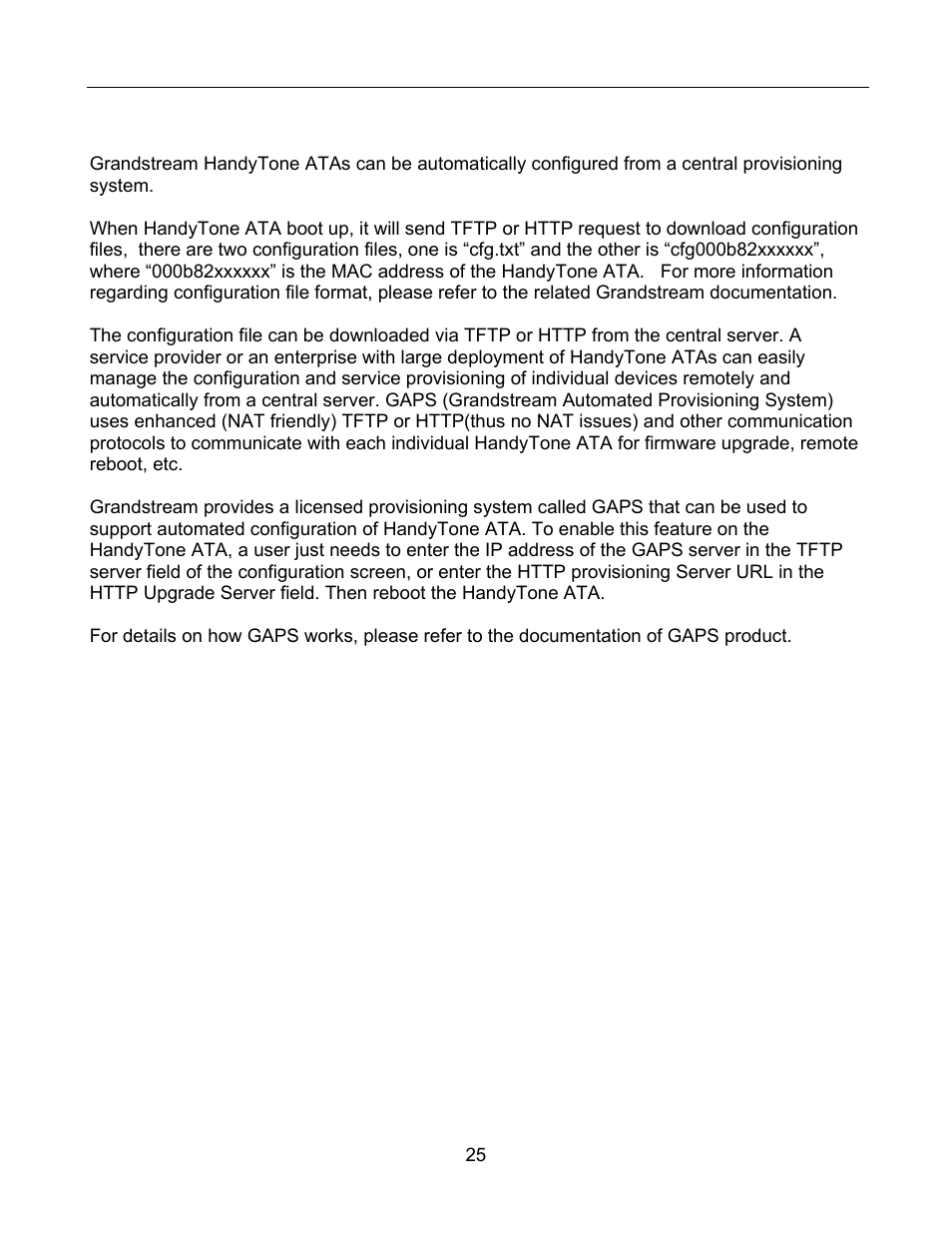 Configuration through a central server | Grandstream Networks 486 User Manual | Page 25 / 28