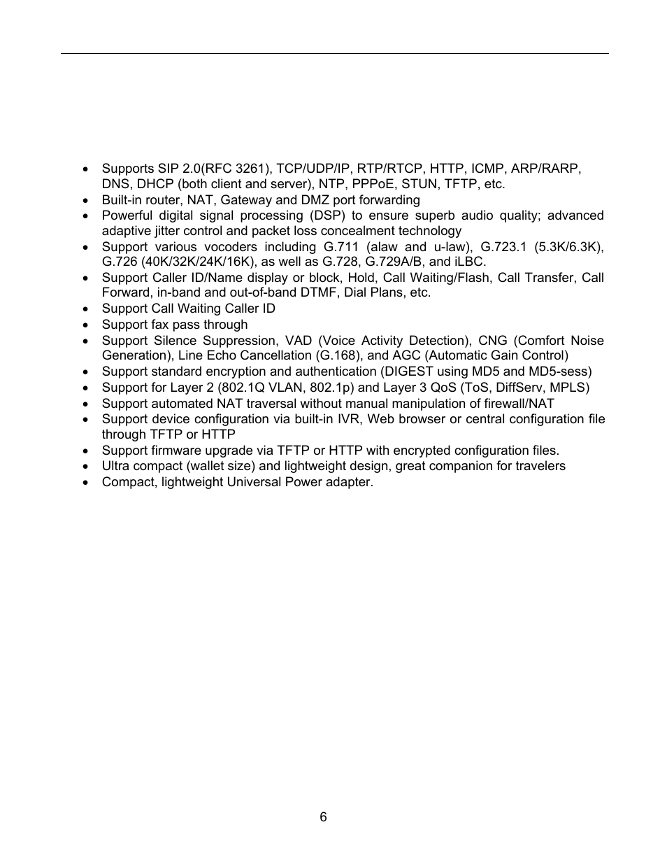 4 product overview, Key features | Grandstream Networks 486 User Manual | Page 6 / 28