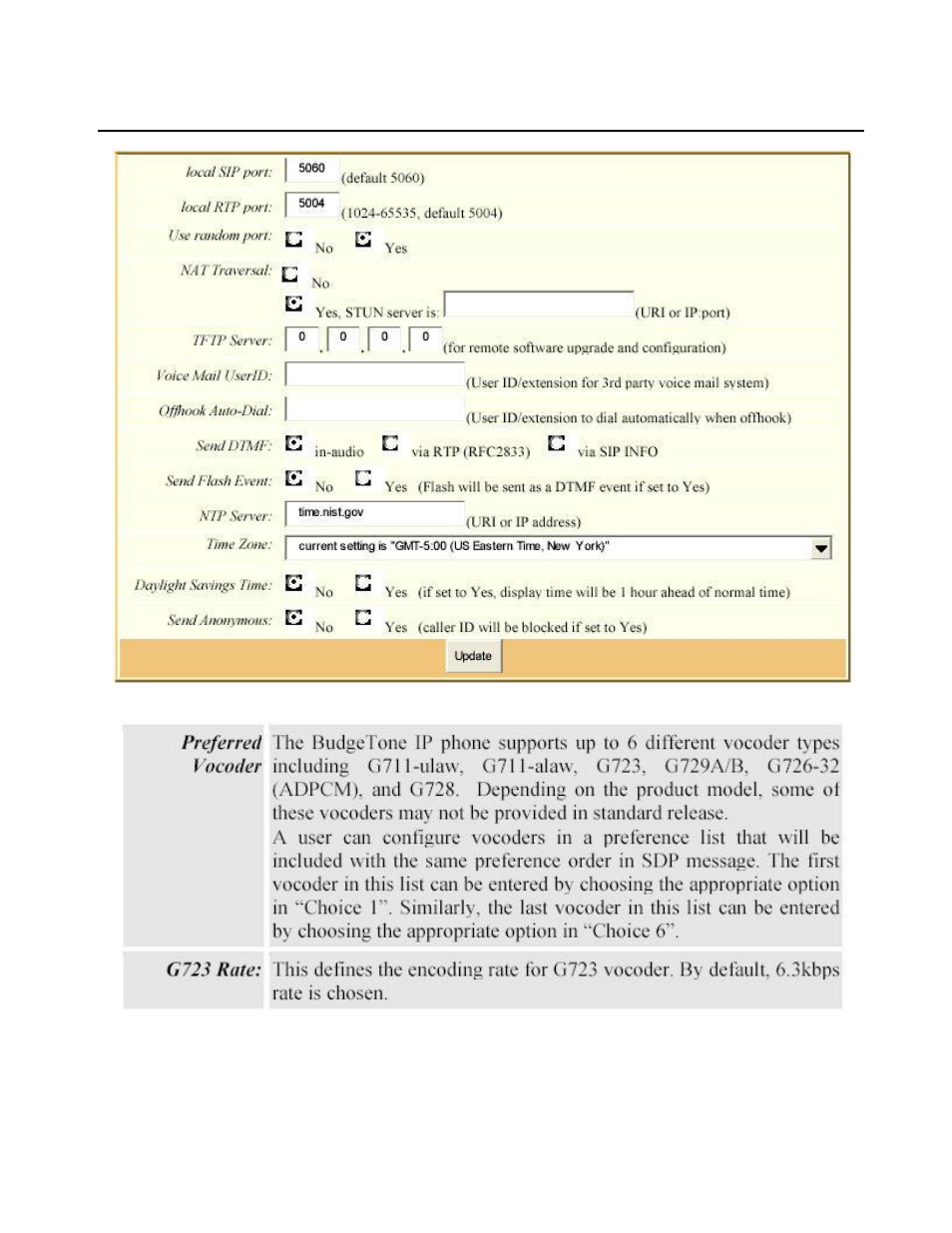 Grandstream Networks BudgeTone-100 User Manual | Page 23 / 30