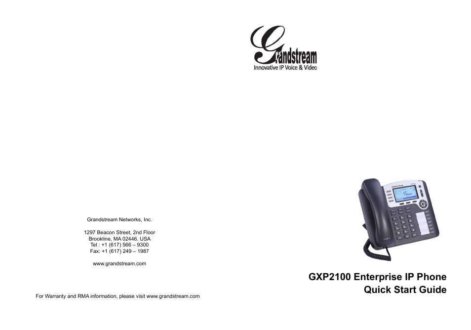 Grandstream Networks GXP2100 User Manual | 23 pages