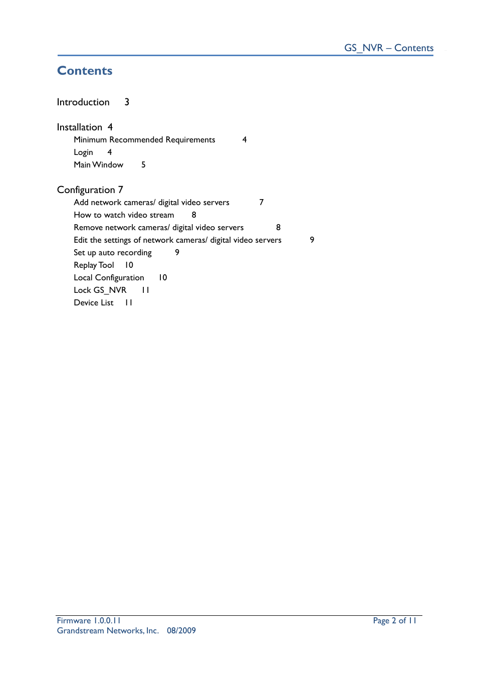 Grandstream Networks Security Camera User Manual | Page 2 / 11