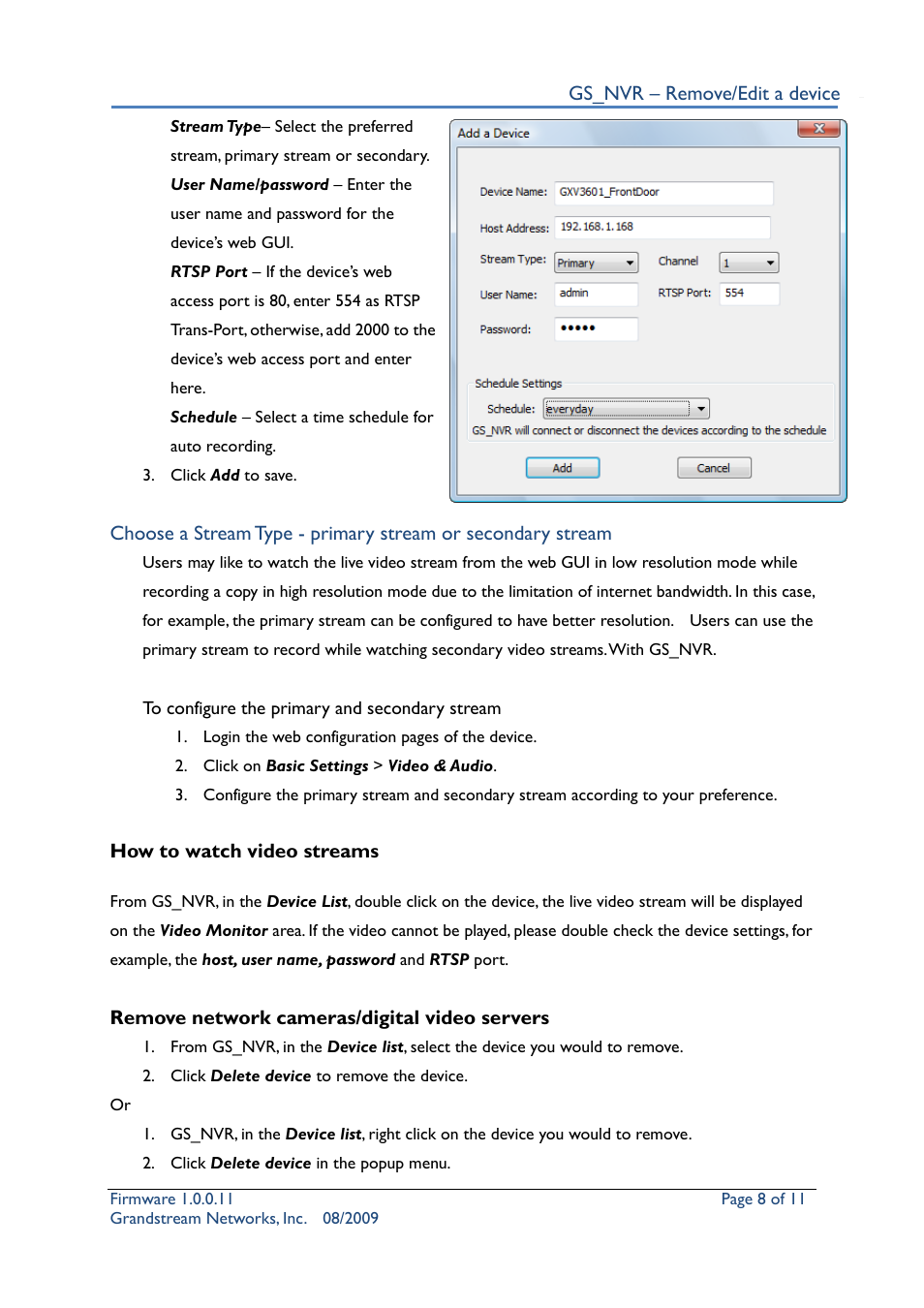 Grandstream Networks Security Camera User Manual | Page 8 / 11