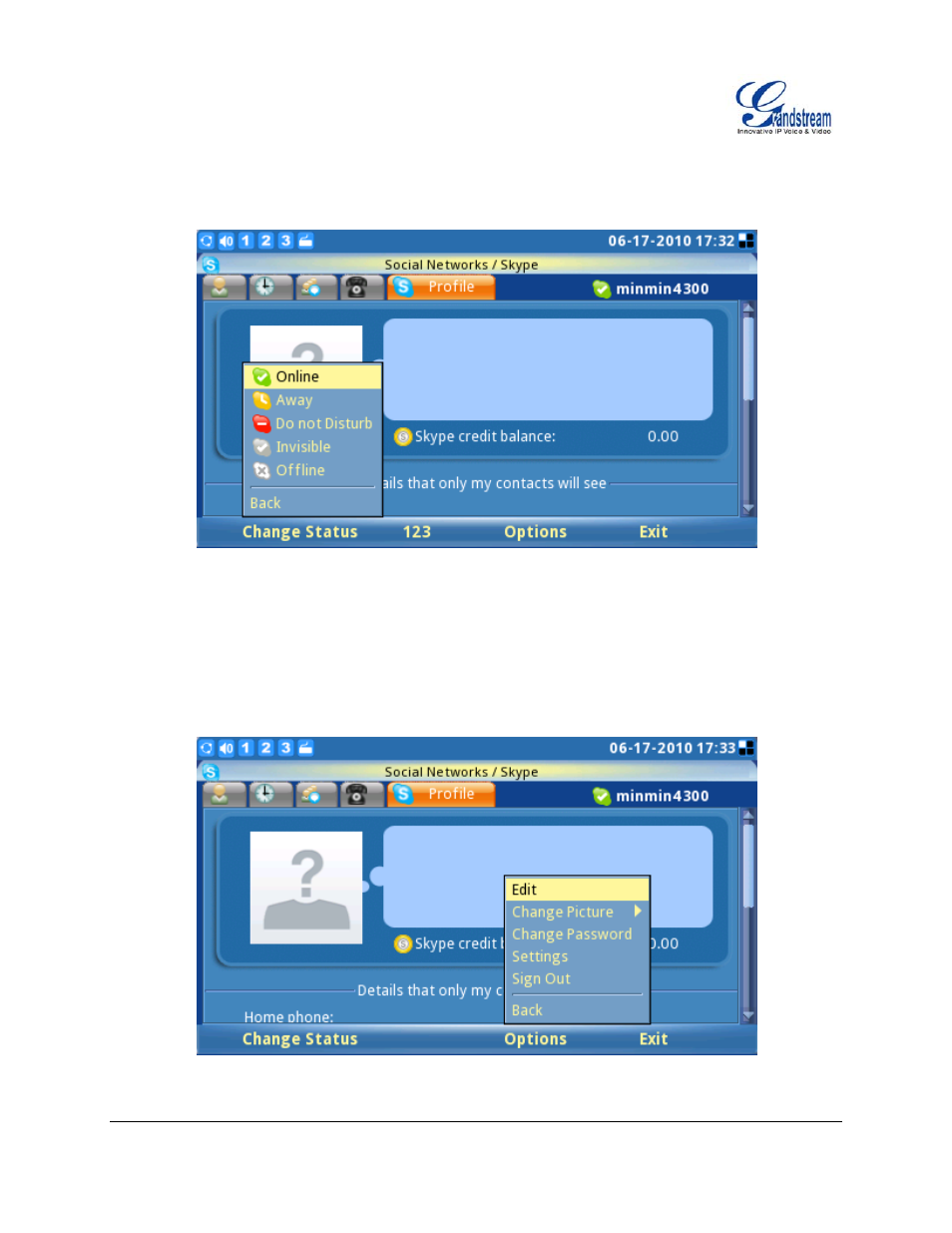 Profile | Grandstream Networks GXV3140 User Manual | Page 15 / 18