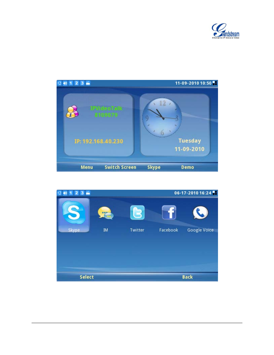 Skype | Grandstream Networks GXV3140 User Manual | Page 2 / 18