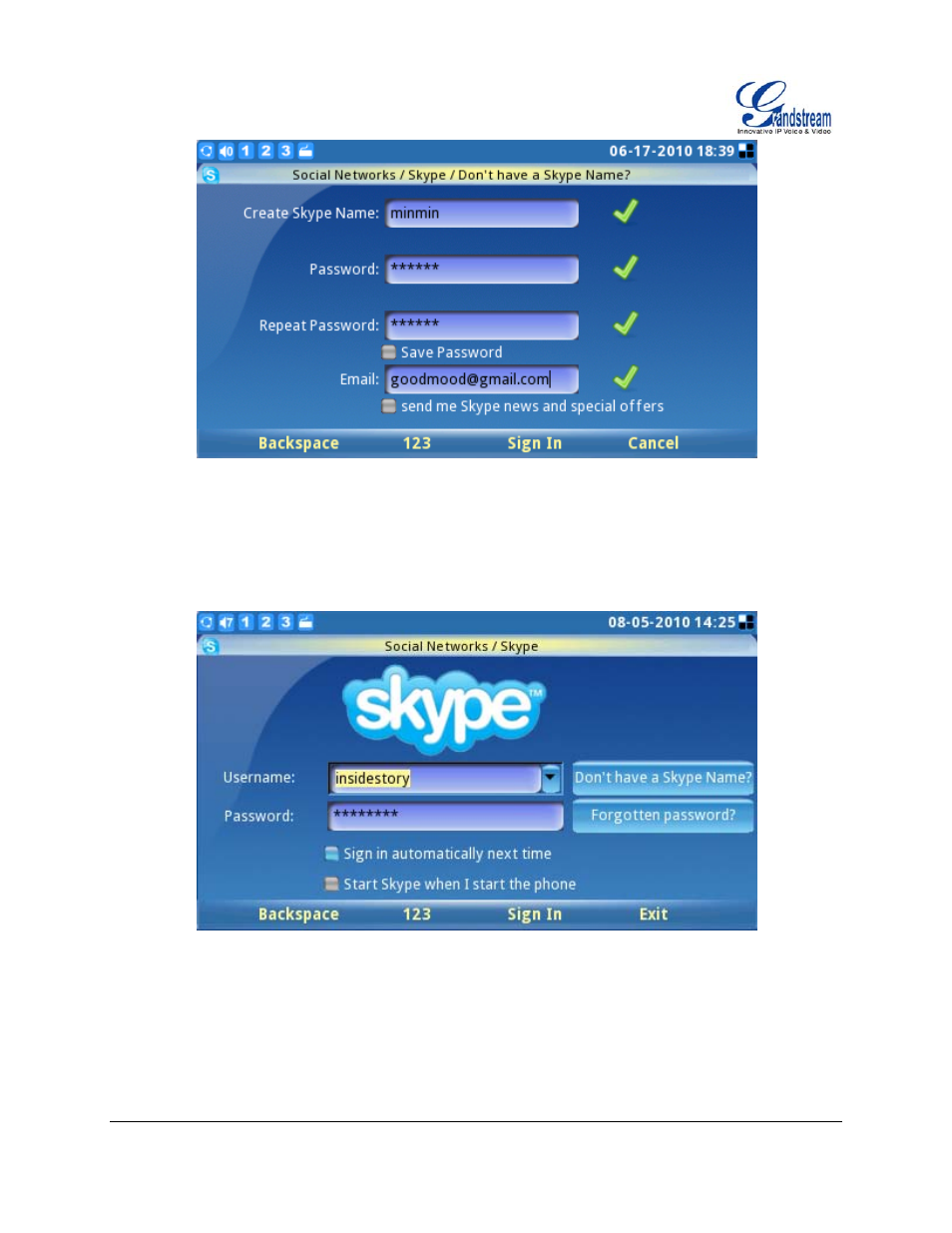 Pre-existing account sign-in | Grandstream Networks GXV3140 User Manual | Page 4 / 18