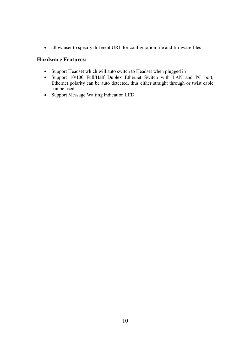 Grandstream Networks BudgeTone-200 User Manual | Page 10 / 54