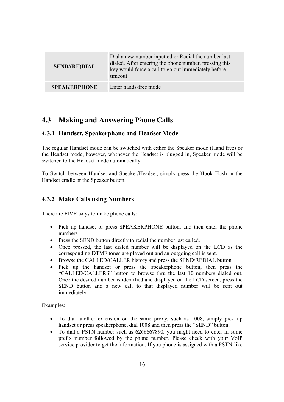 3 making and answering phone calls | Grandstream Networks BudgeTone-200 User Manual | Page 16 / 54