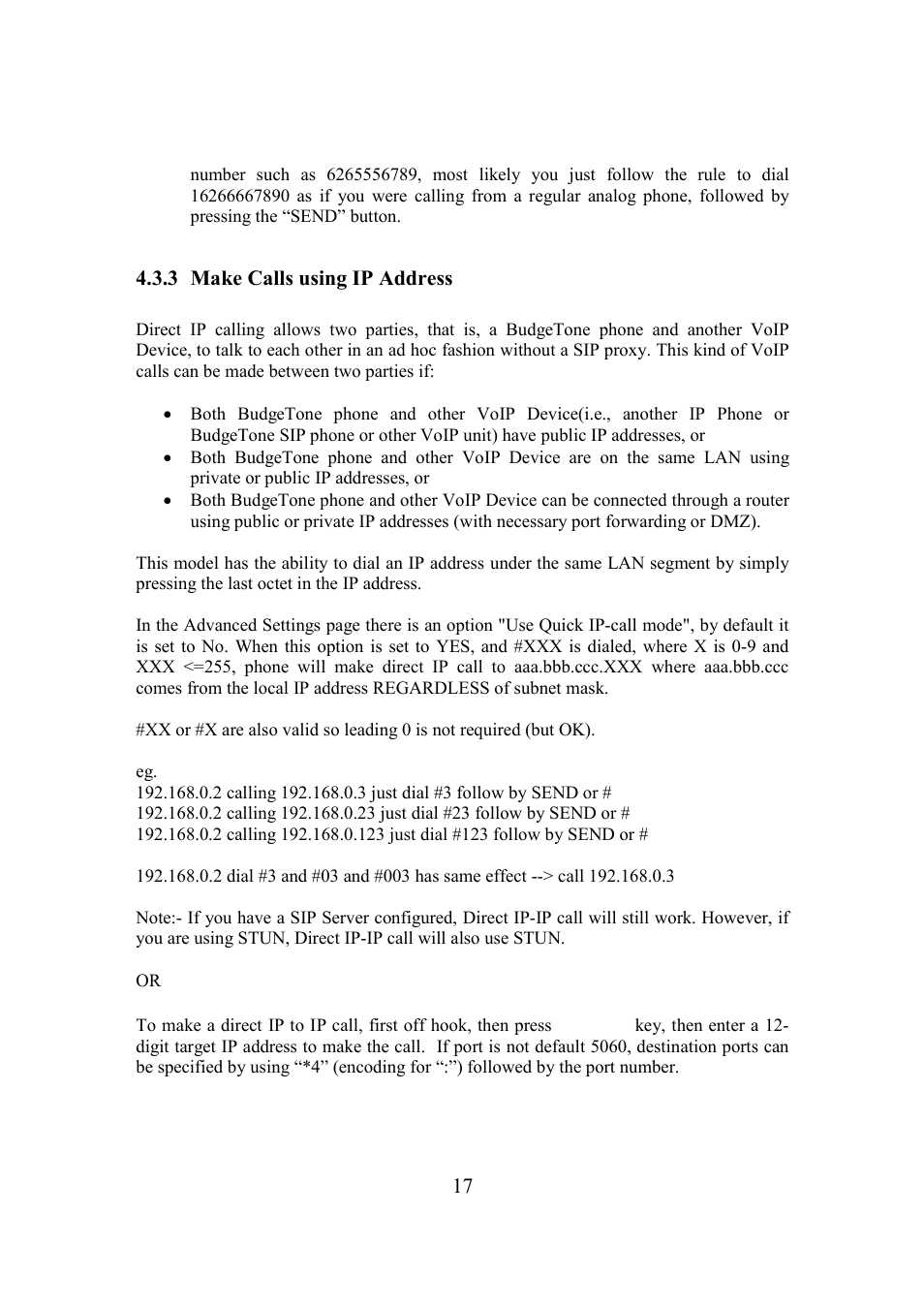 Grandstream Networks BudgeTone-200 User Manual | Page 17 / 54