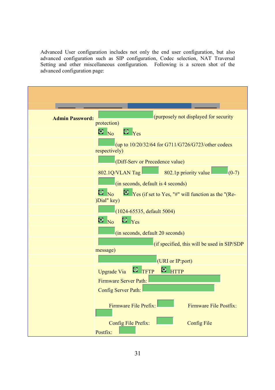 Grandstream Networks BudgeTone-200 User Manual | Page 31 / 54